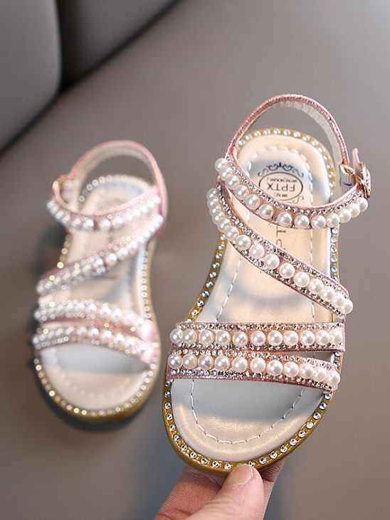 Mini Mia Girls Glitter Wedge Heels Crystal Rhinestone Embellished Shoe –  Glass Slipper Formals